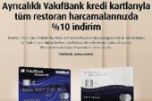 Restoran harcamalarında %10 indirim fırsatı VakıfBank Platinum Plus kartlarda!