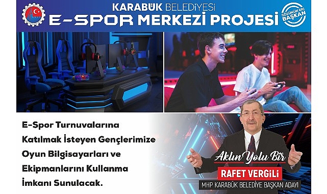 Başkan Vergili'den E-Spor Merkezi Projesi