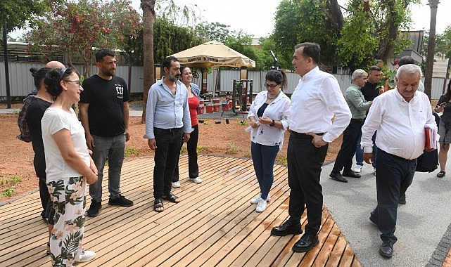 Başkan Abdullah Özyiğit Güven Park’taki yenileme çalışmalarını inceledi