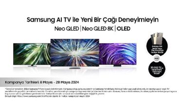 Samsung'dan AI teknolojili 2024 TV'lerde Galaxy S24 serisi telefon veya Para Yüklü Kart hediyeli Ön Sipariş Kampanyası